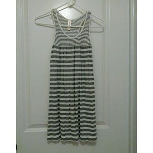 Gray and white tank dress